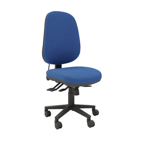 Multi-functional High Back Task Chair - Black Base - No Arms - Augusta
